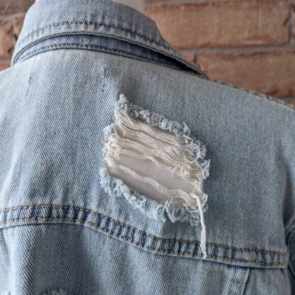 Pacsun Distressed Grunge Denim Jacket - Picture 3 of 6